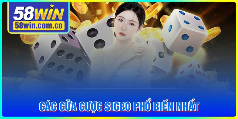 Các cửa cược Sicbo 58WIN phổ biến nhất